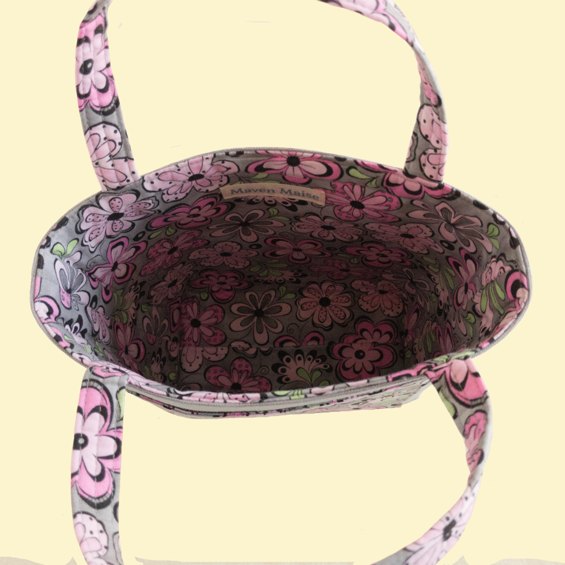 Inside of Floral Small Tote