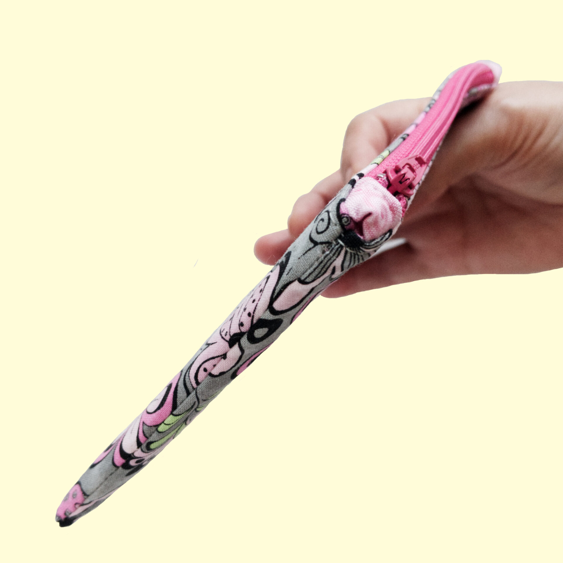 Zipper Tabs are Bright Pink