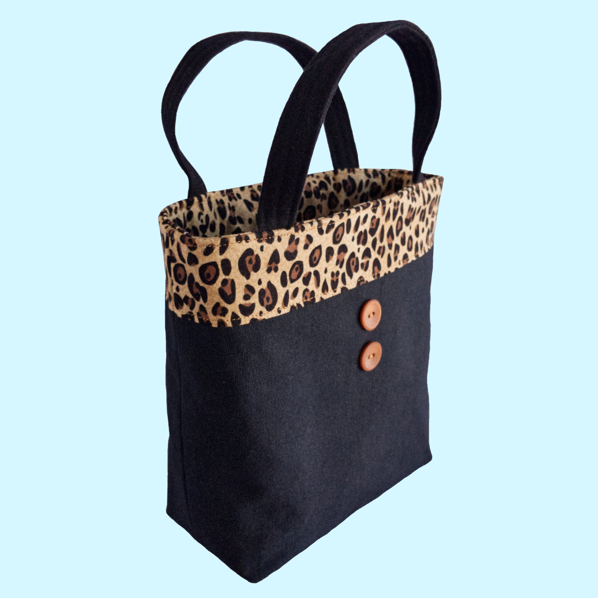 Leopard Tote Stands Up By Itself