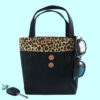 Leopard Tote with Sunglasses and Keys
