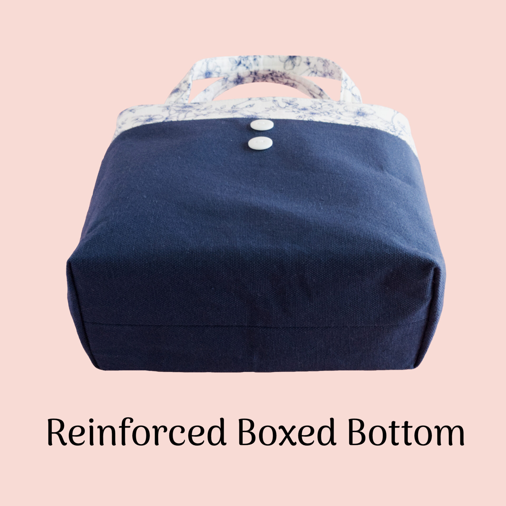 Bottom of the Blue Canvas Tote