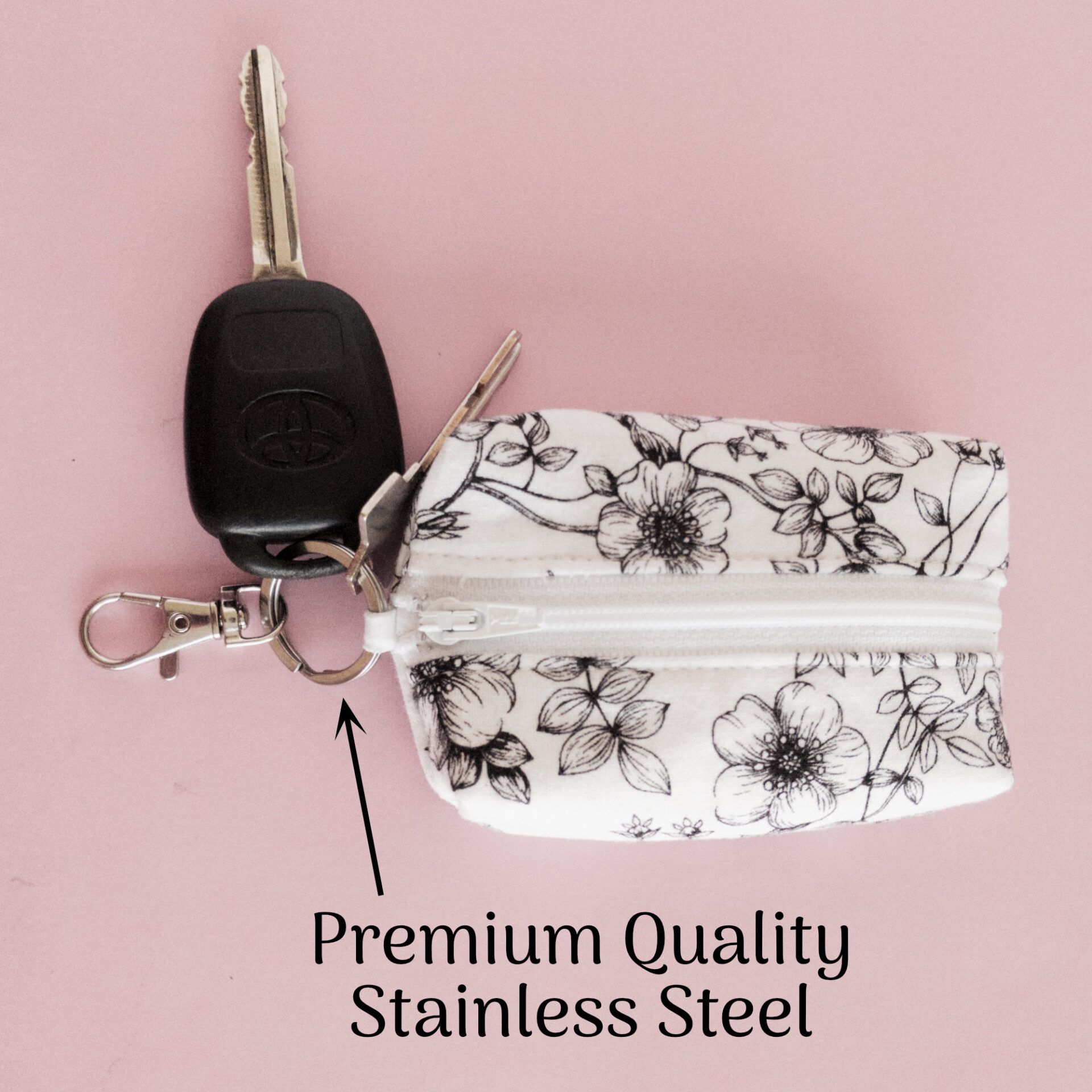 Keys with Zipper Pouch