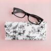 Black and White Floral Glasses Case