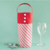 Candy Cane Striped Wine Bag