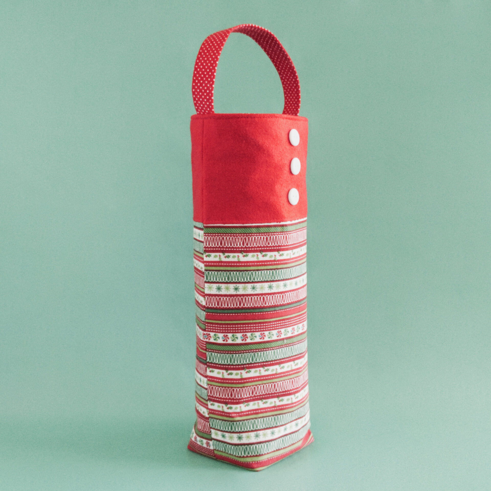 Christmas Wine Gift Bag for Holiday Hostess Neighbor or Coworker