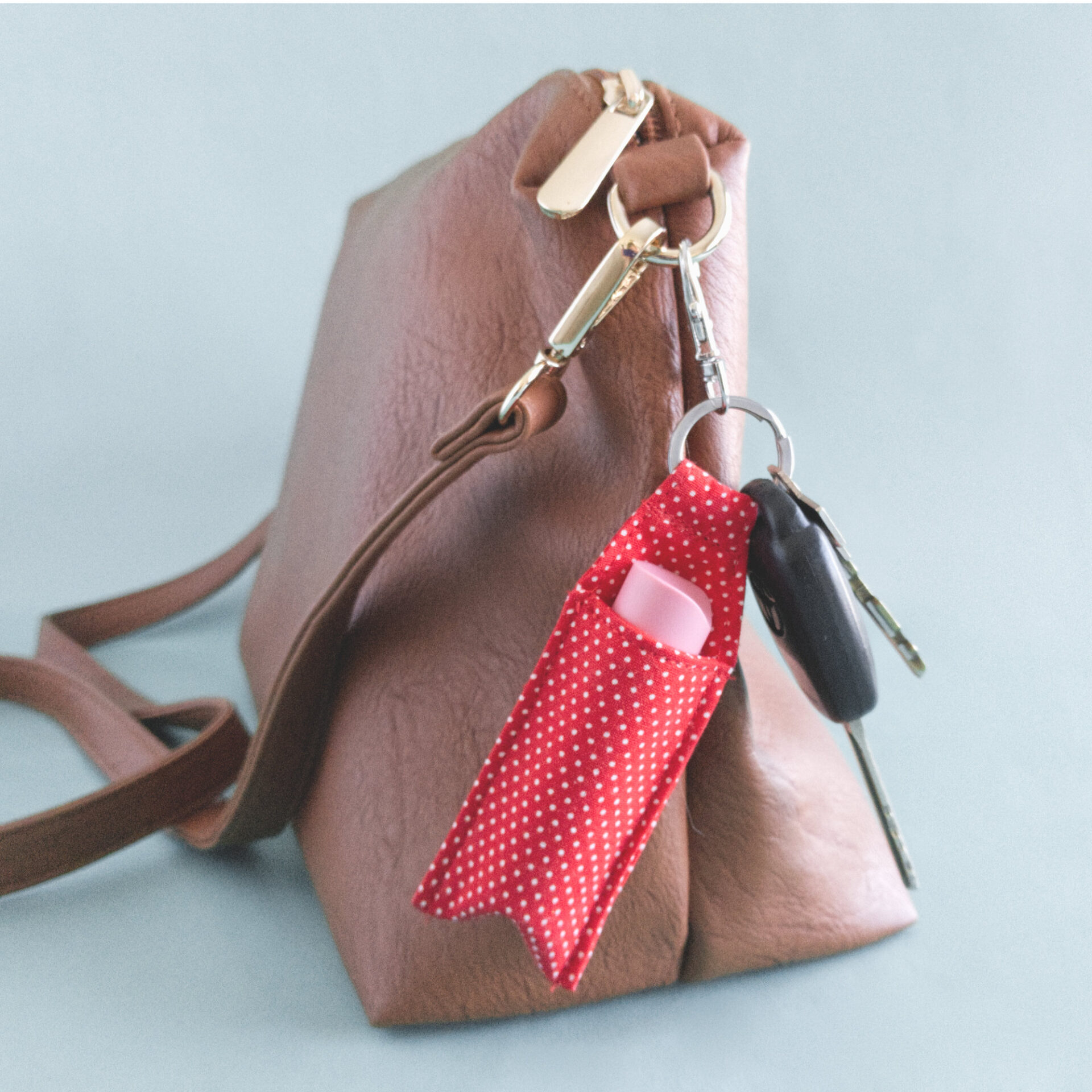 Keychain Clipped to Purse