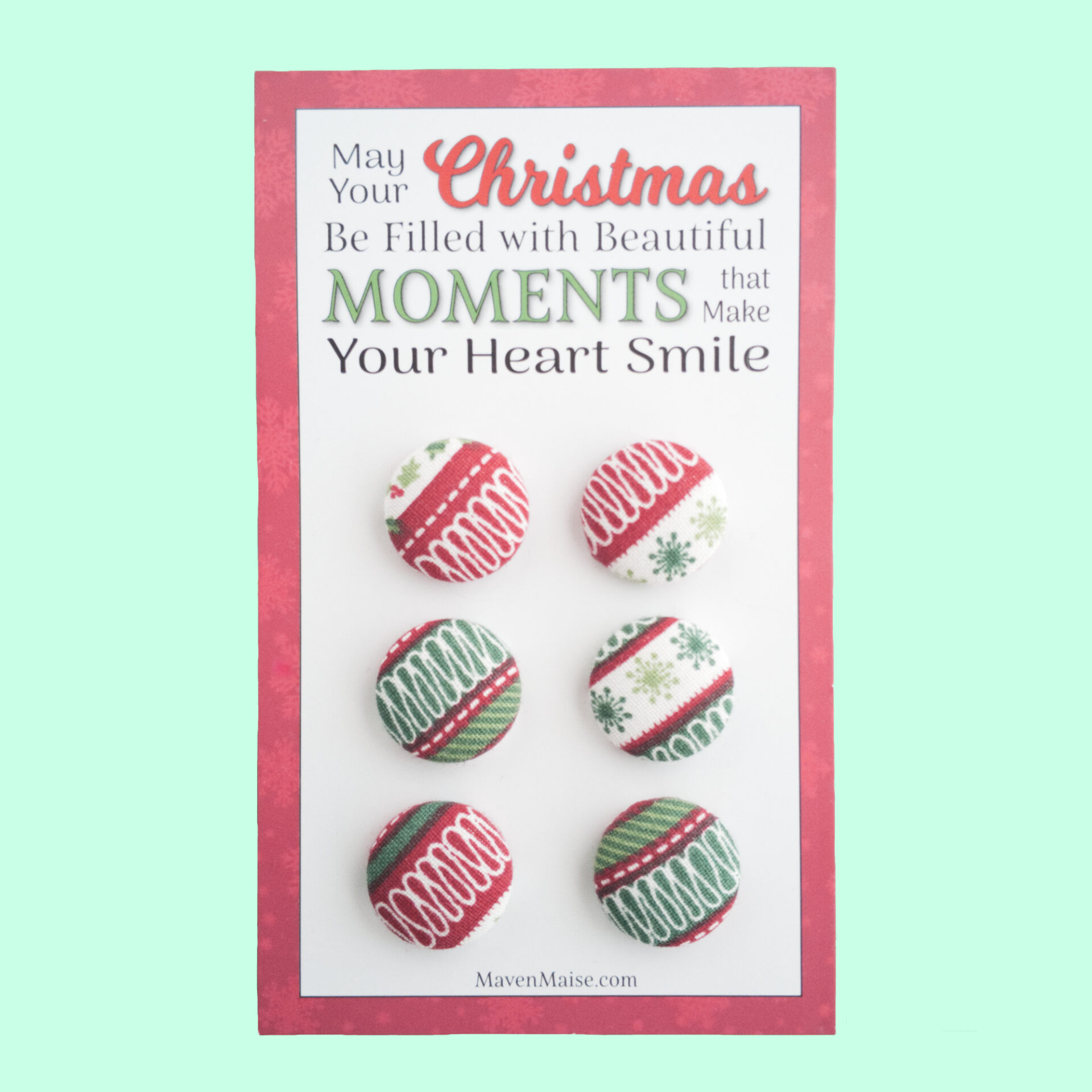 Red and Green Swirly Magnets