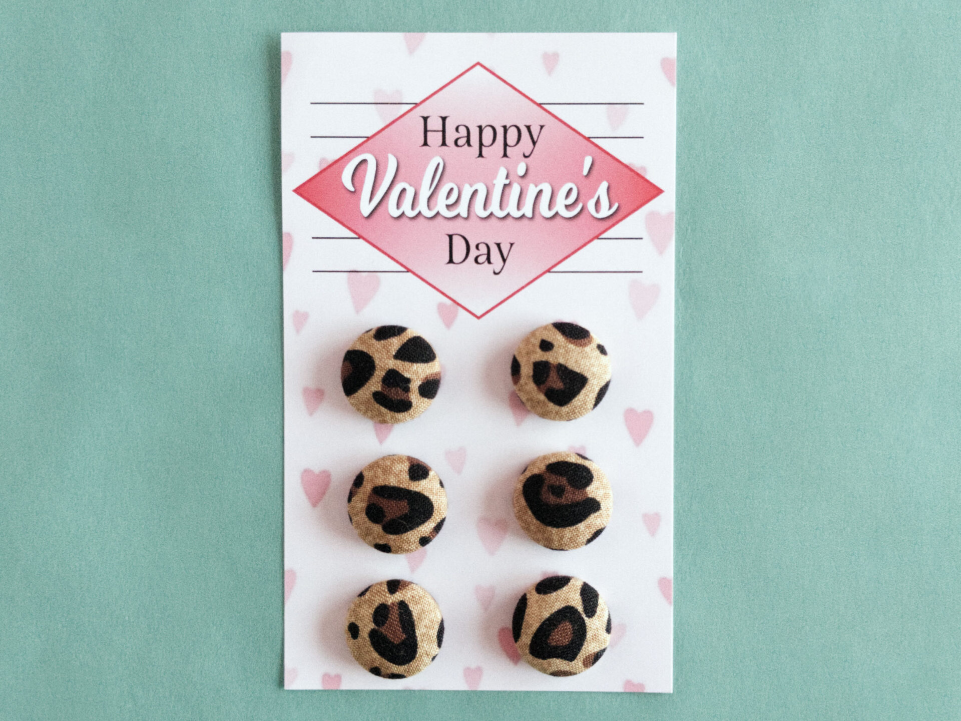 Leopard Print Valentine Magnets