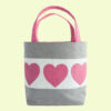 Hearts Small Tote Bag for Girlfriend Gift