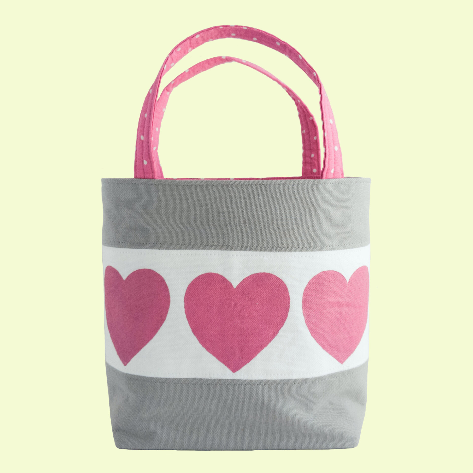 Hearts Small Tote Bag for Girlfriend Gift