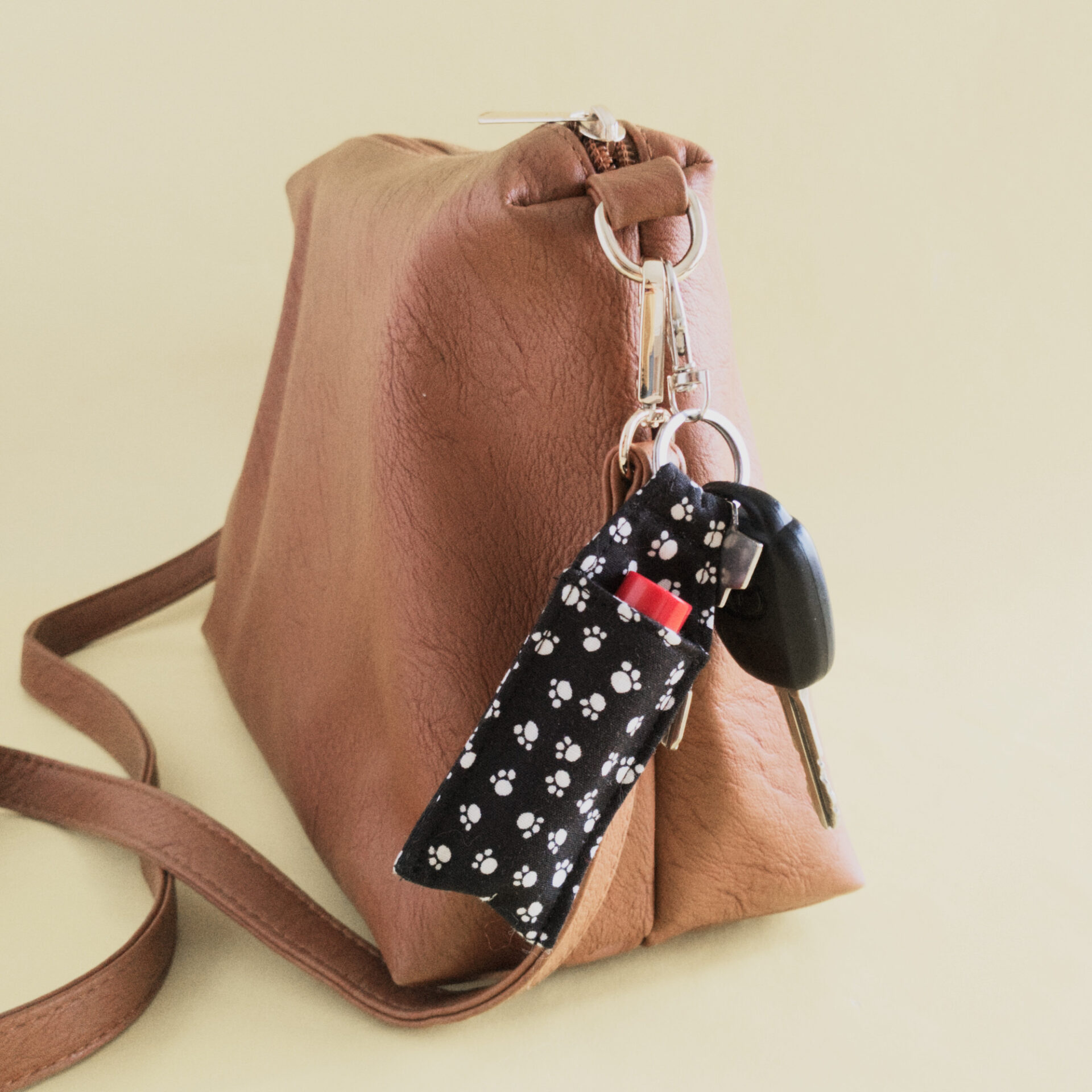 Paw Print Keychain 6 Keychain Clipped to Purse