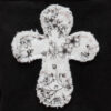 Floral Small Tote 2 Frayed Cross Closeup