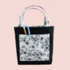 Floral Small Tote 4 Back of Bag with Pocket