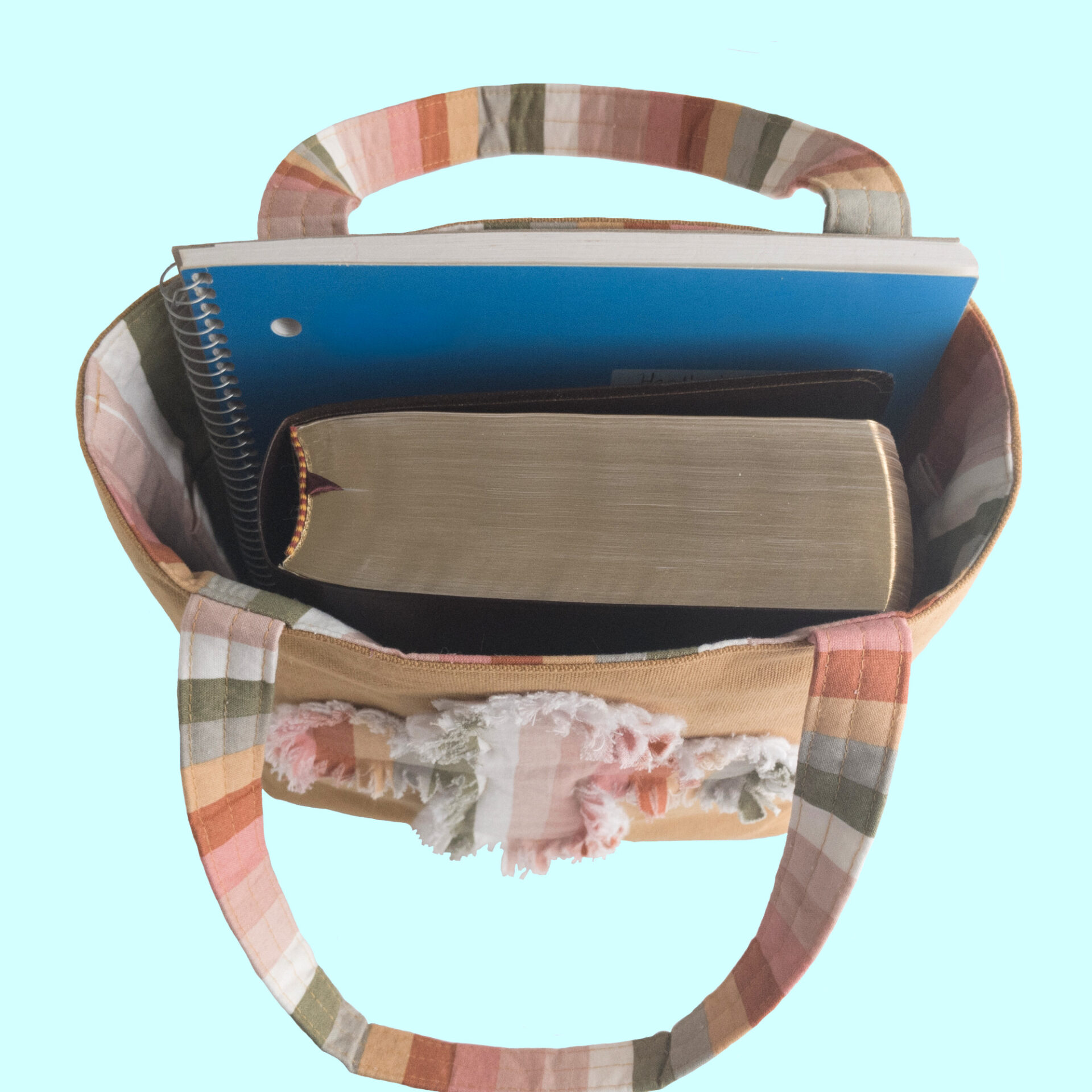 Study Bible & Notebook Inside of Bag