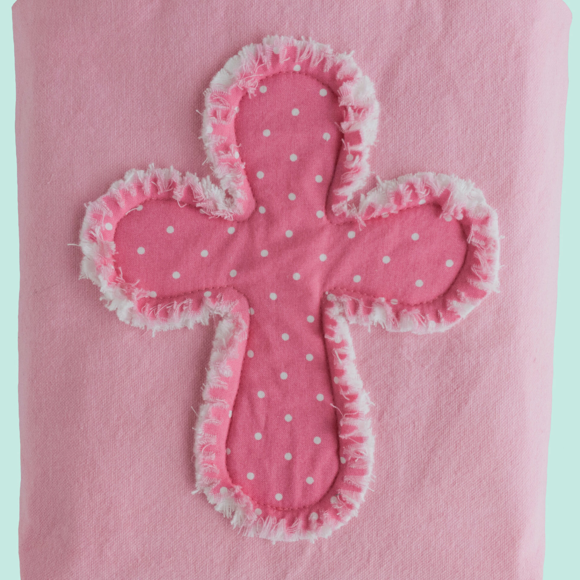 Pink Bible Bag Cross Closeup