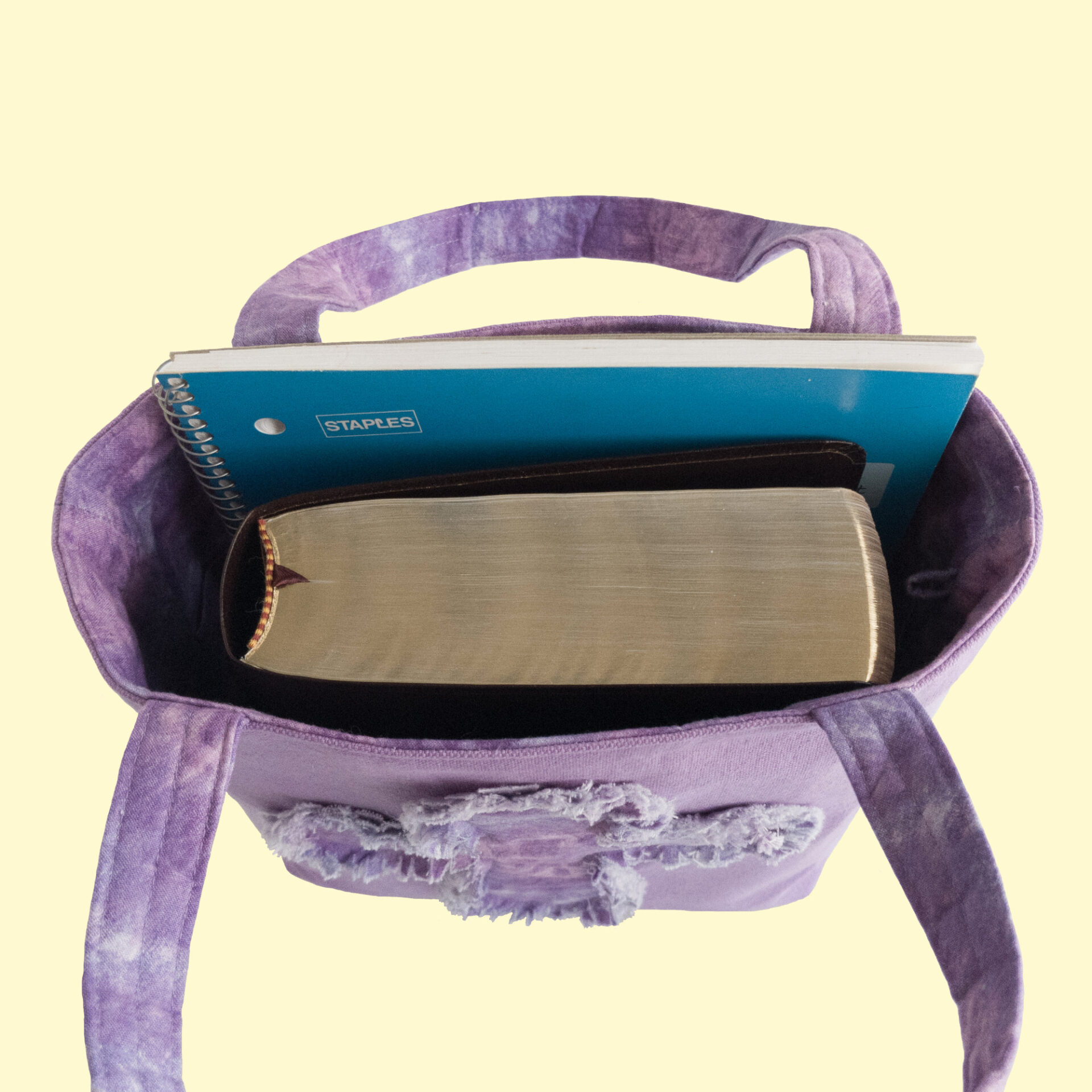 Bag with Bible and Notebook