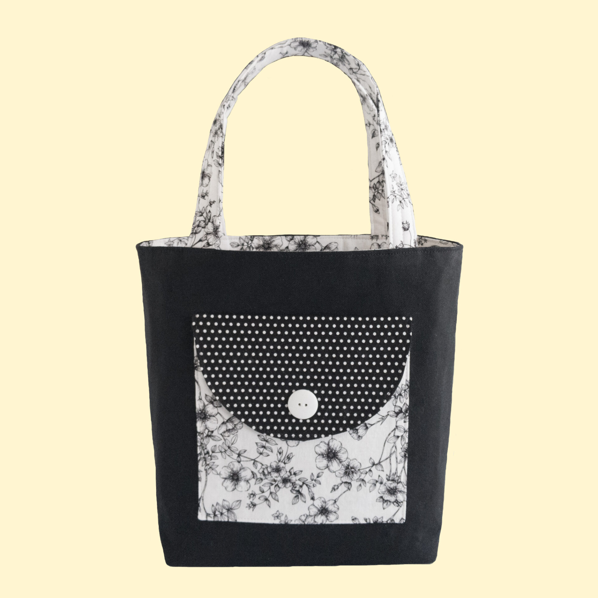 Black Tote Bag Canvas Tote Bag