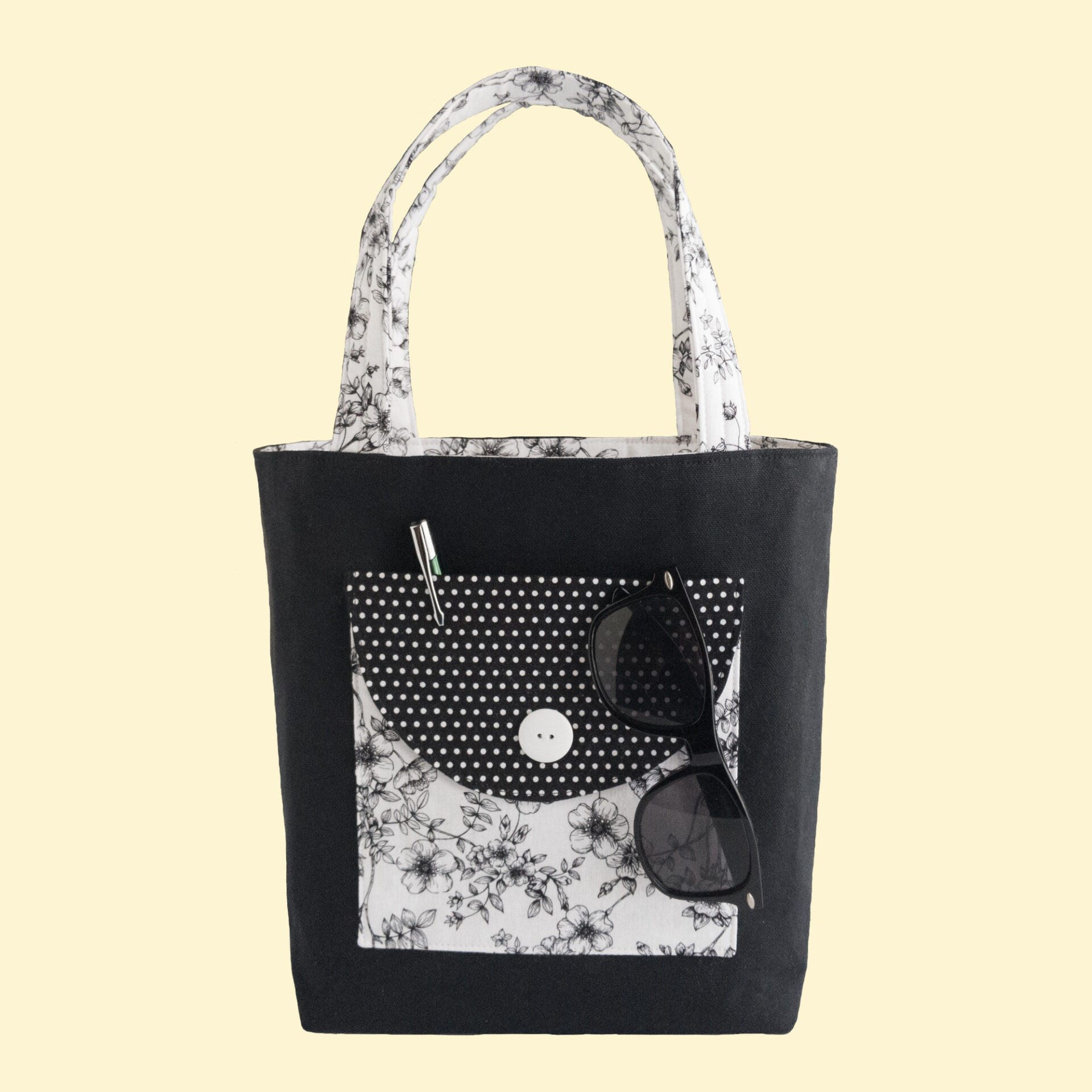 Canvas Tote Bag Canvas Tote with Pockets for Women Medium Size Work Bag