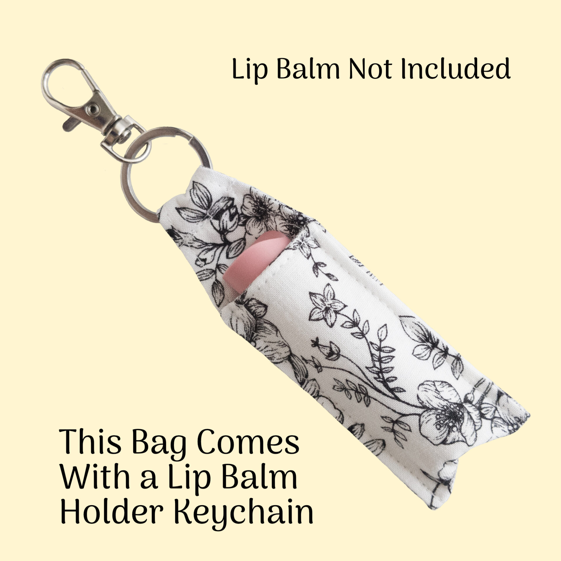 Lip Balm Holder Canvas Tote with Pockets for Women Medium Size Work Bag