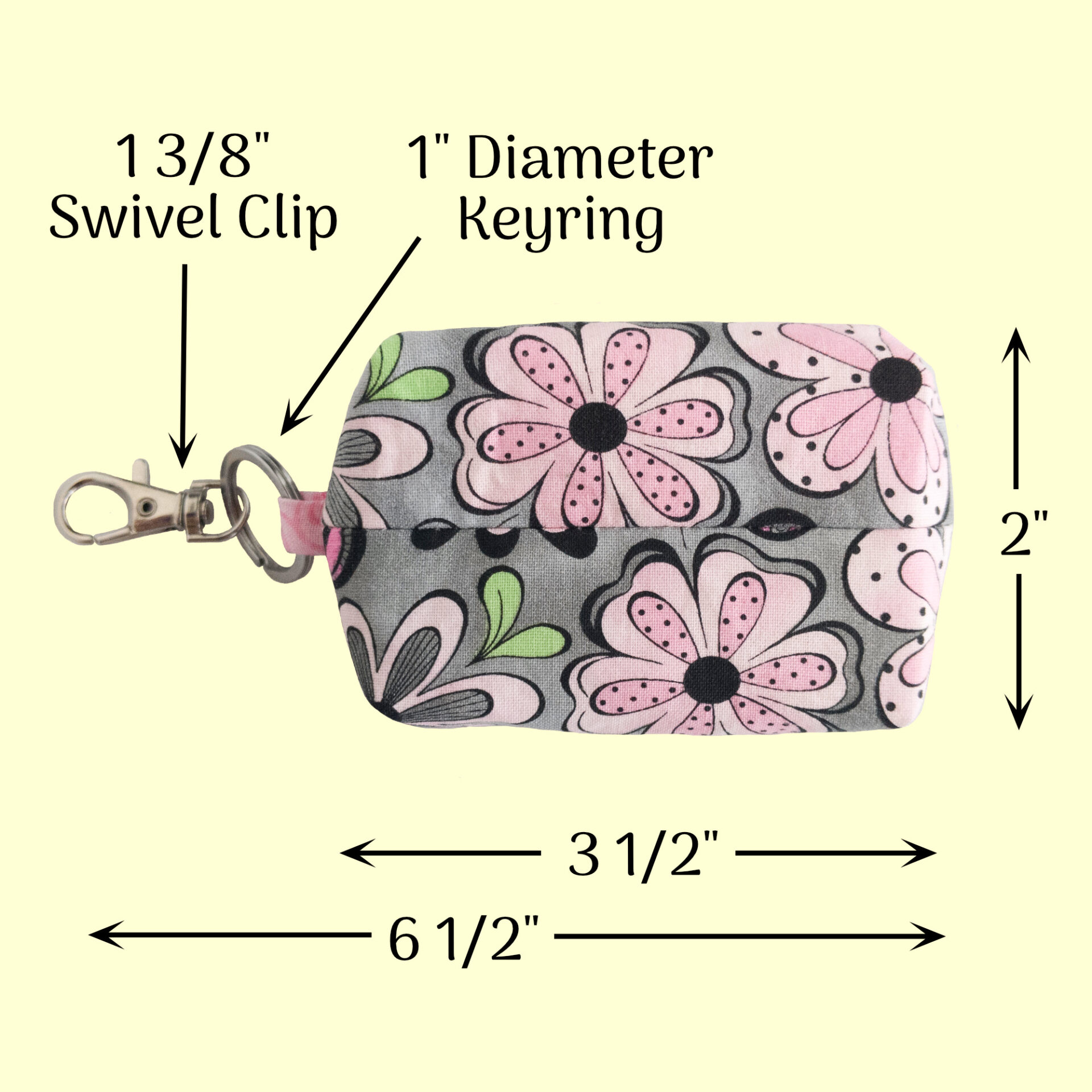 Small Keychain Pouch Measurements