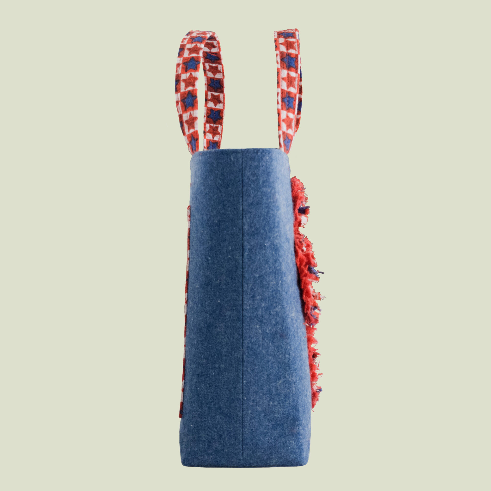 Patriotic Christian Bag | Small Denim Cross Tote