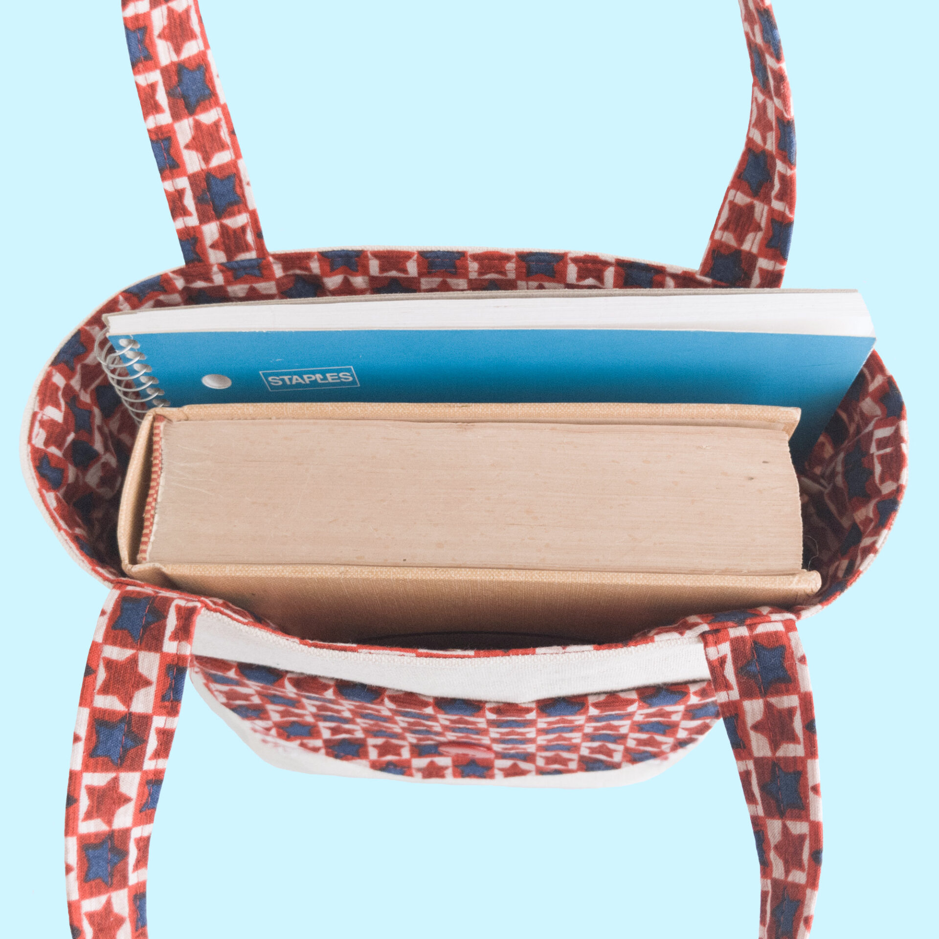 Patriotic Tote with Books