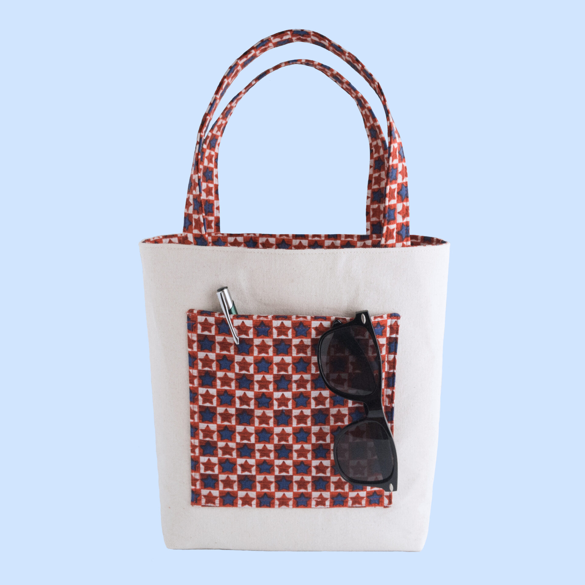 Back of Patriotic Cross Tote