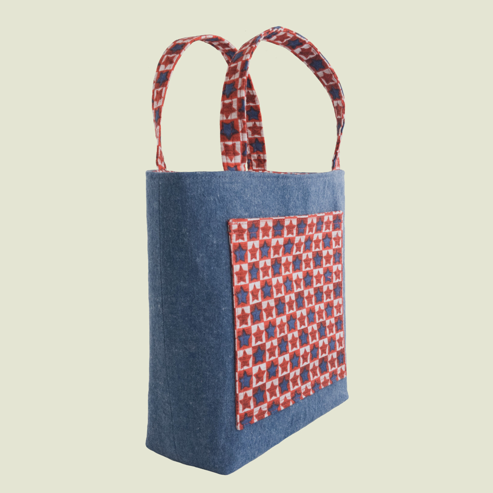 Patriotic Handbag Patriotic Small Tote Bag | Denim USA Proud Handbag