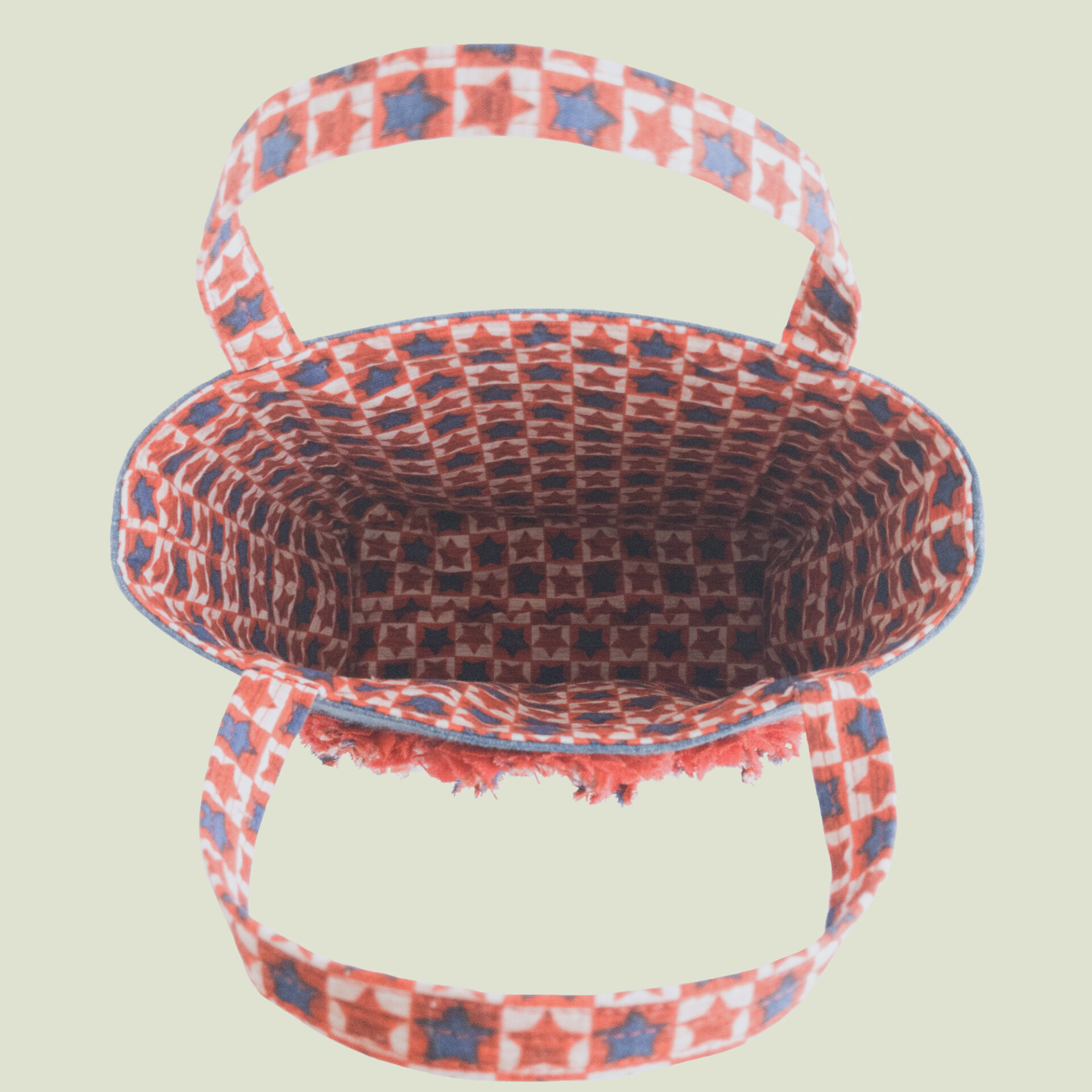 Inside of Small Denim Bag