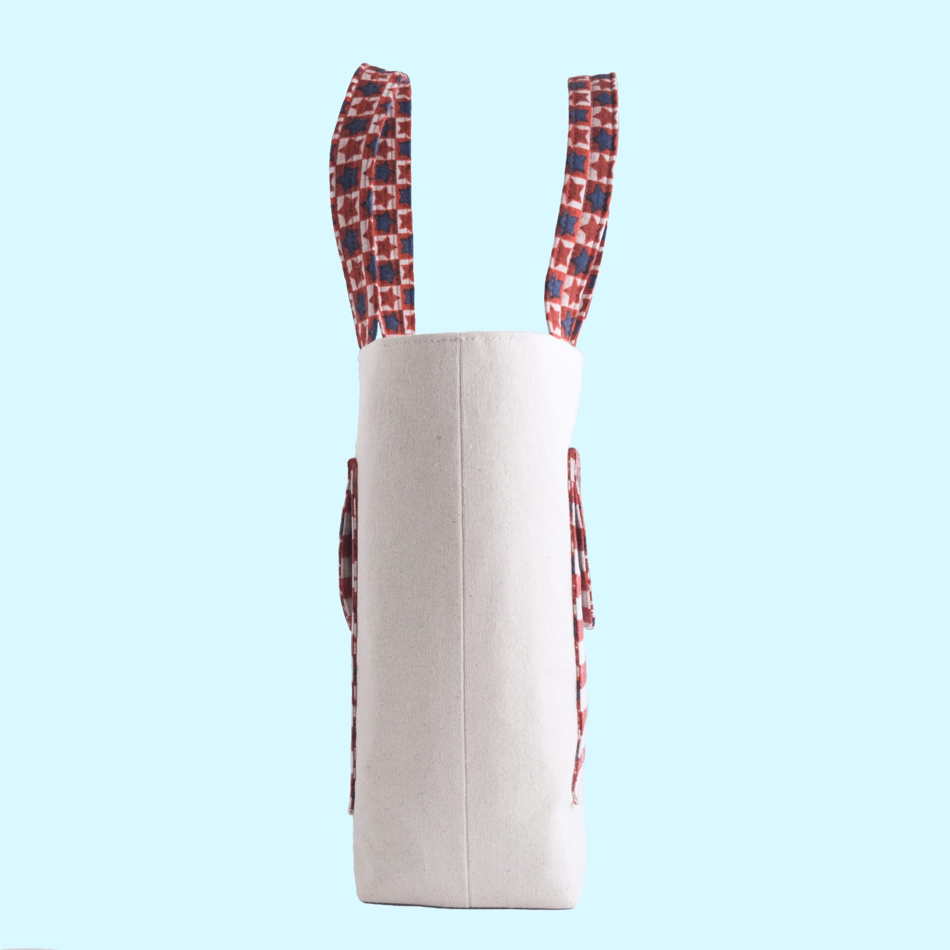 Patriotic Tote Bag with Stars and Stripes Pockets