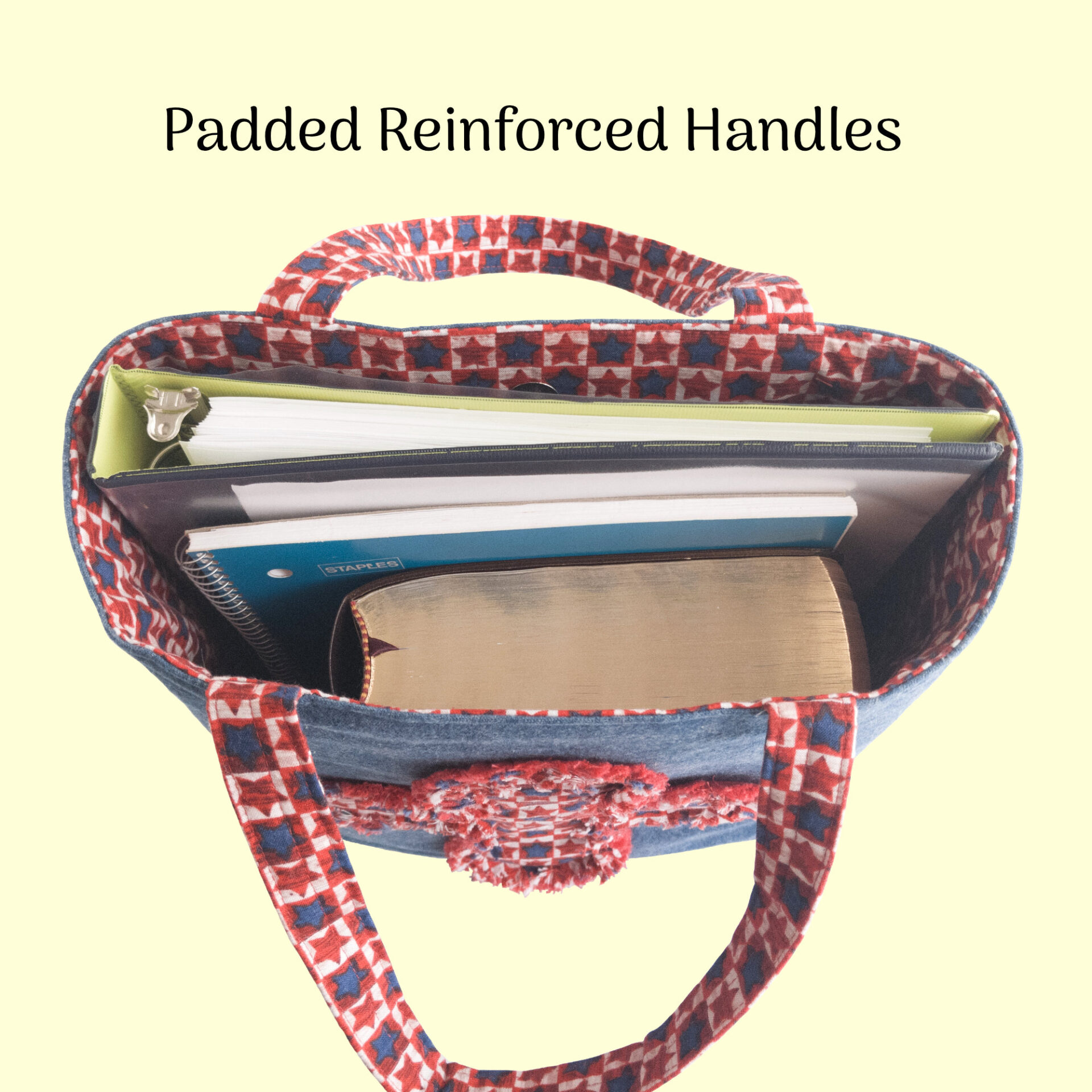 Books inside of Large Tote