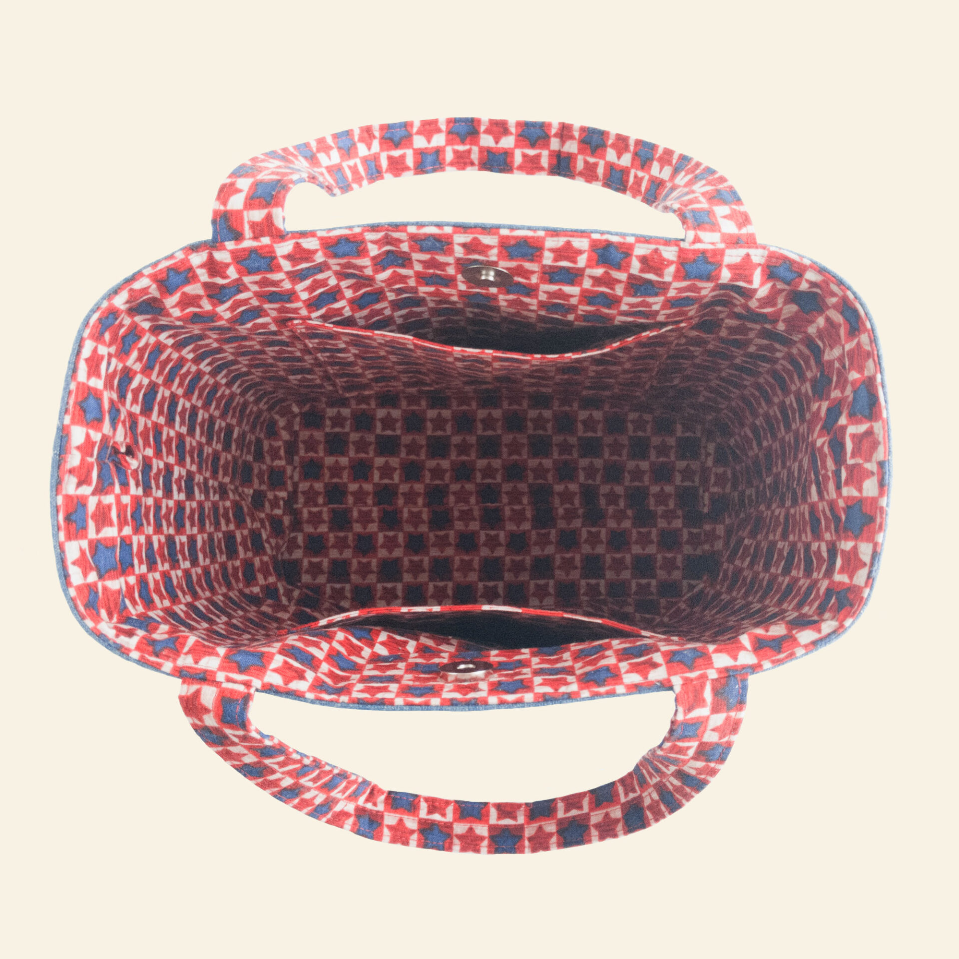 Denim Patriotic Tote Bag | Large USA Handbag