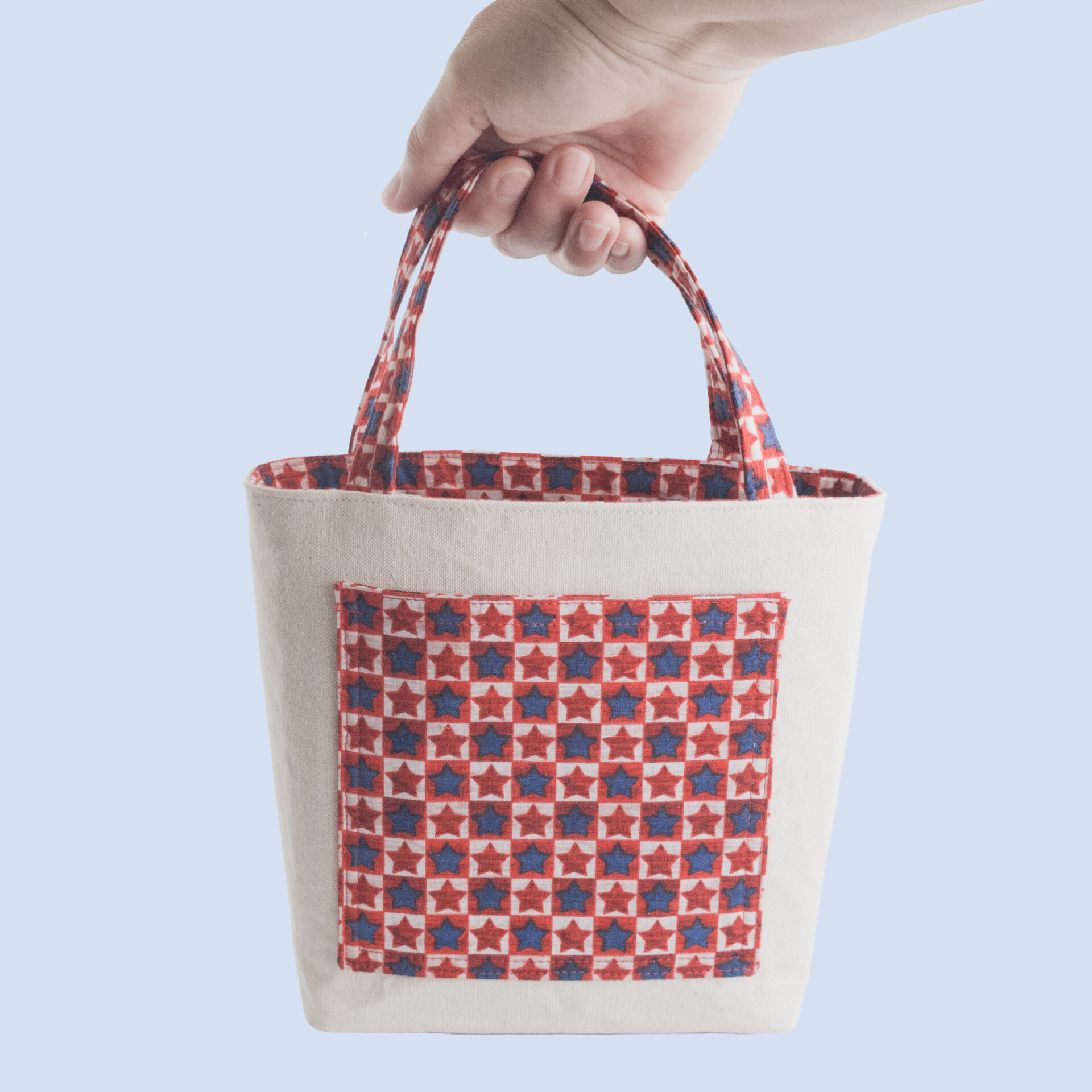 Mini Patriotic Tote | Small Canvas USA Handbag