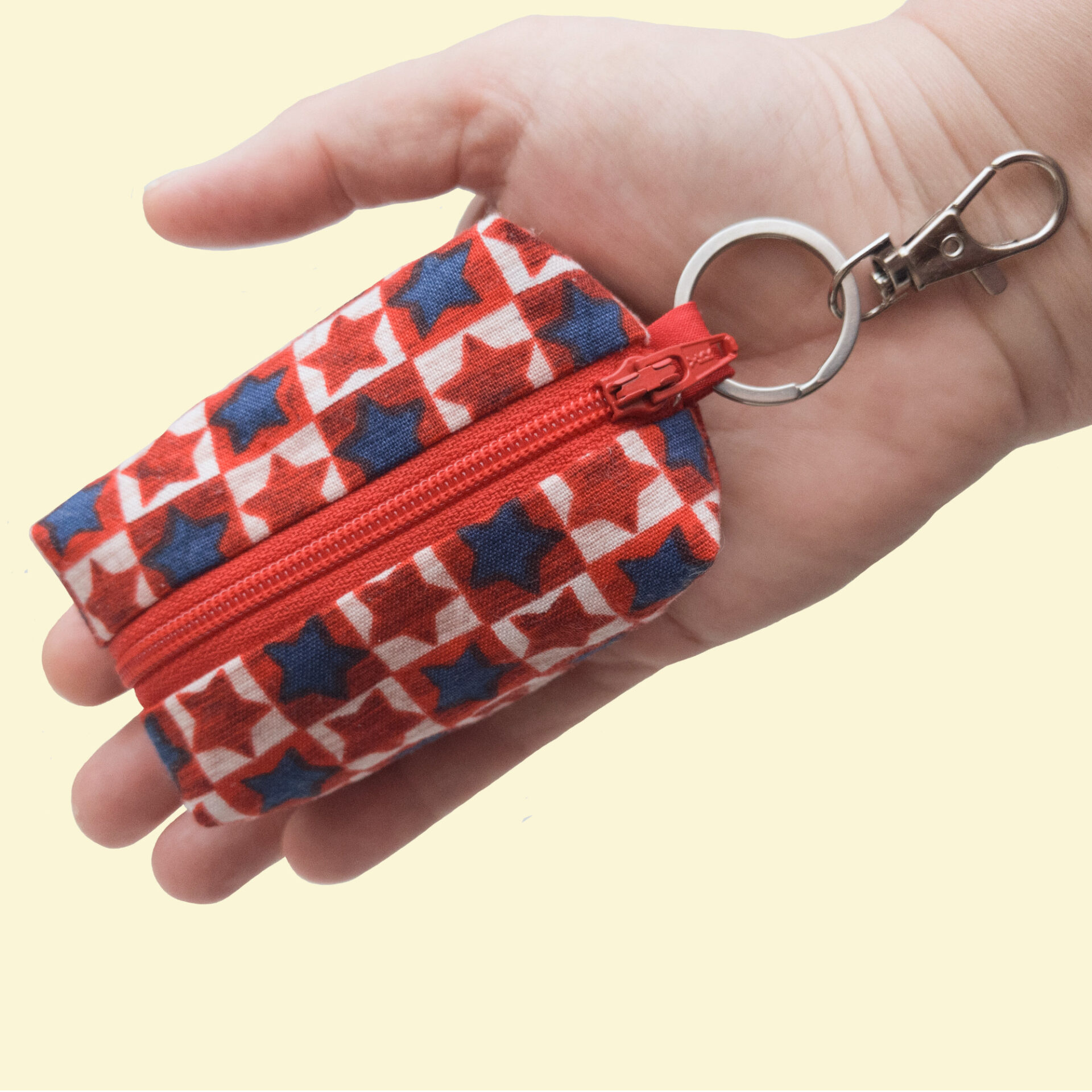 Patriotic Keychain Coin Purse | USA Proud Mini Boxy Bag