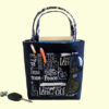 Small Bible Bag Mini Christian Tote Bag | Black Canvas Small Bible Bag