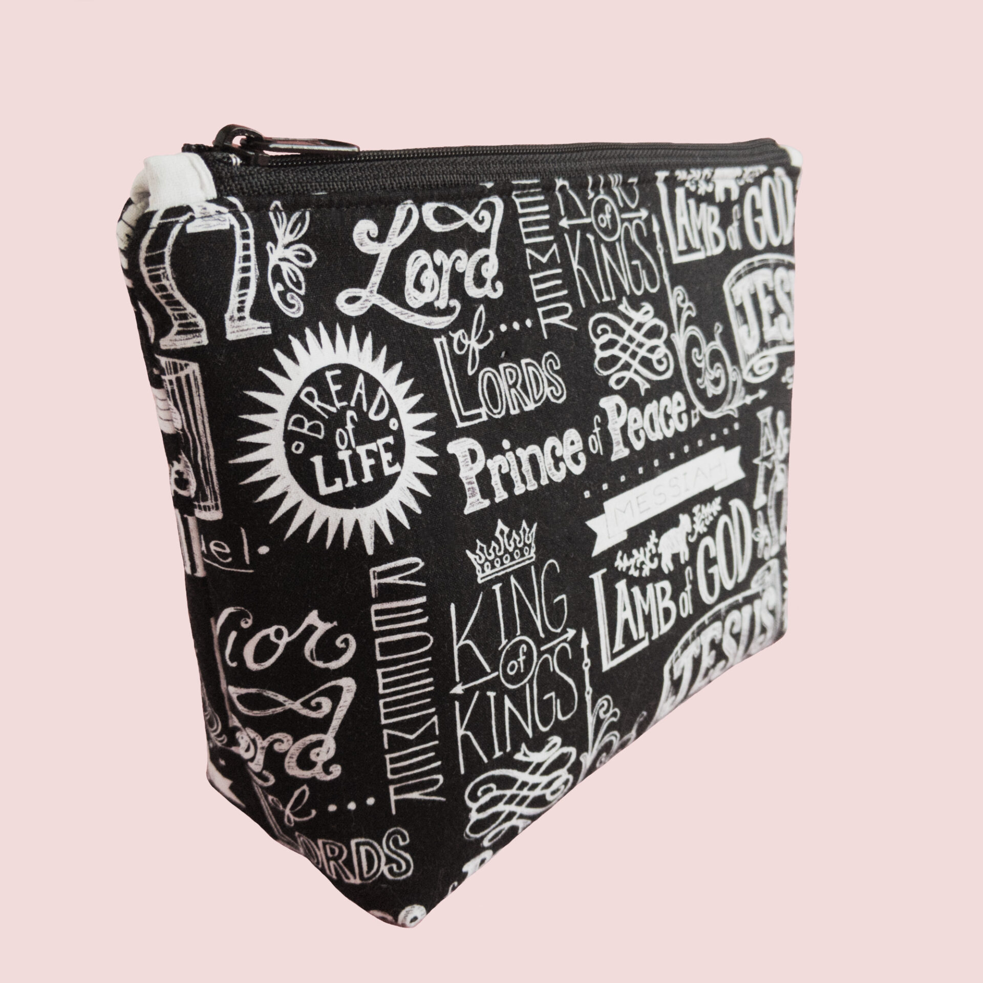 Angles View of Christian Cosmetics Bag