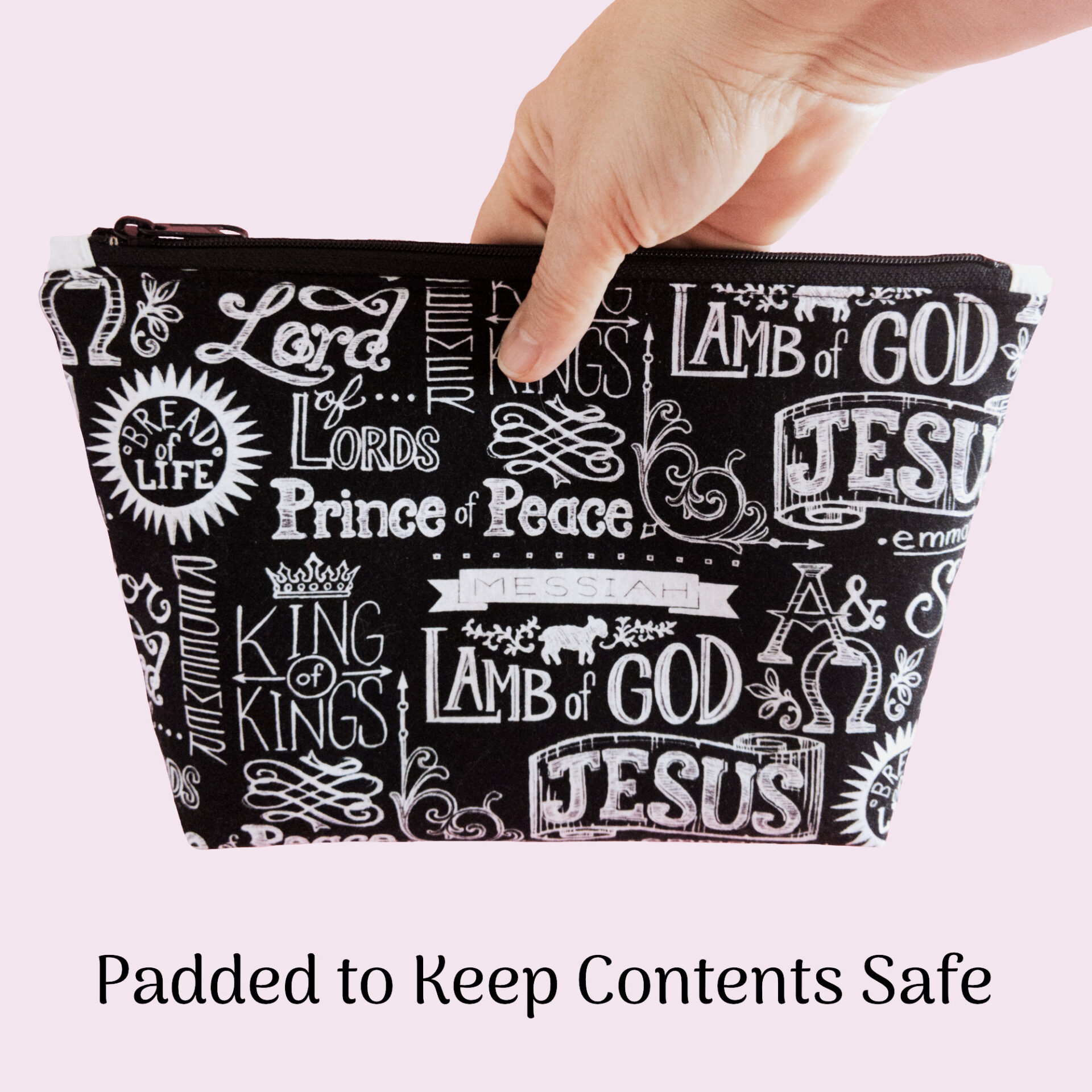 Christian Makeup Bag | Large Padded Cosmetics Pouch